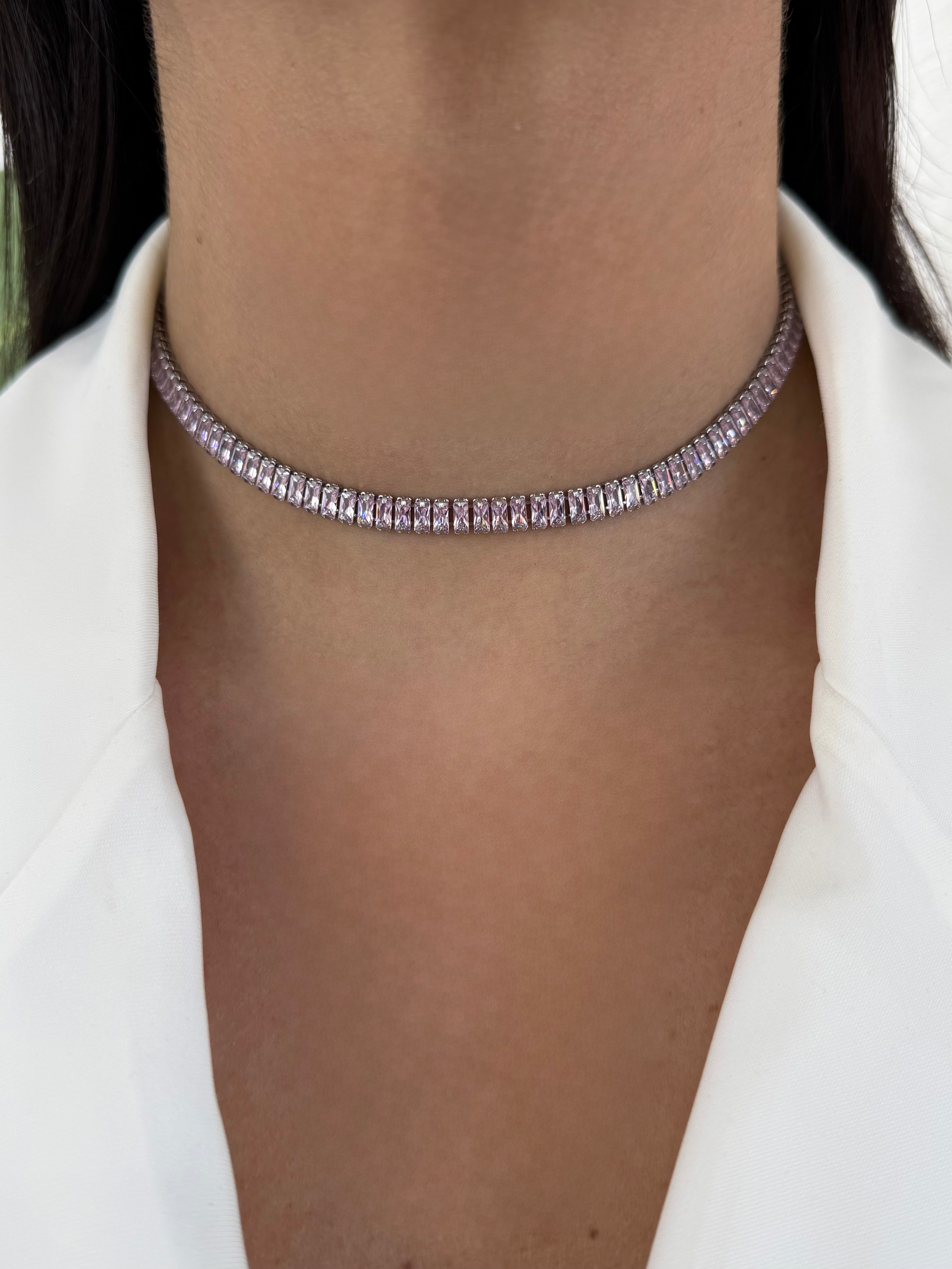 Collana Baguette Pink