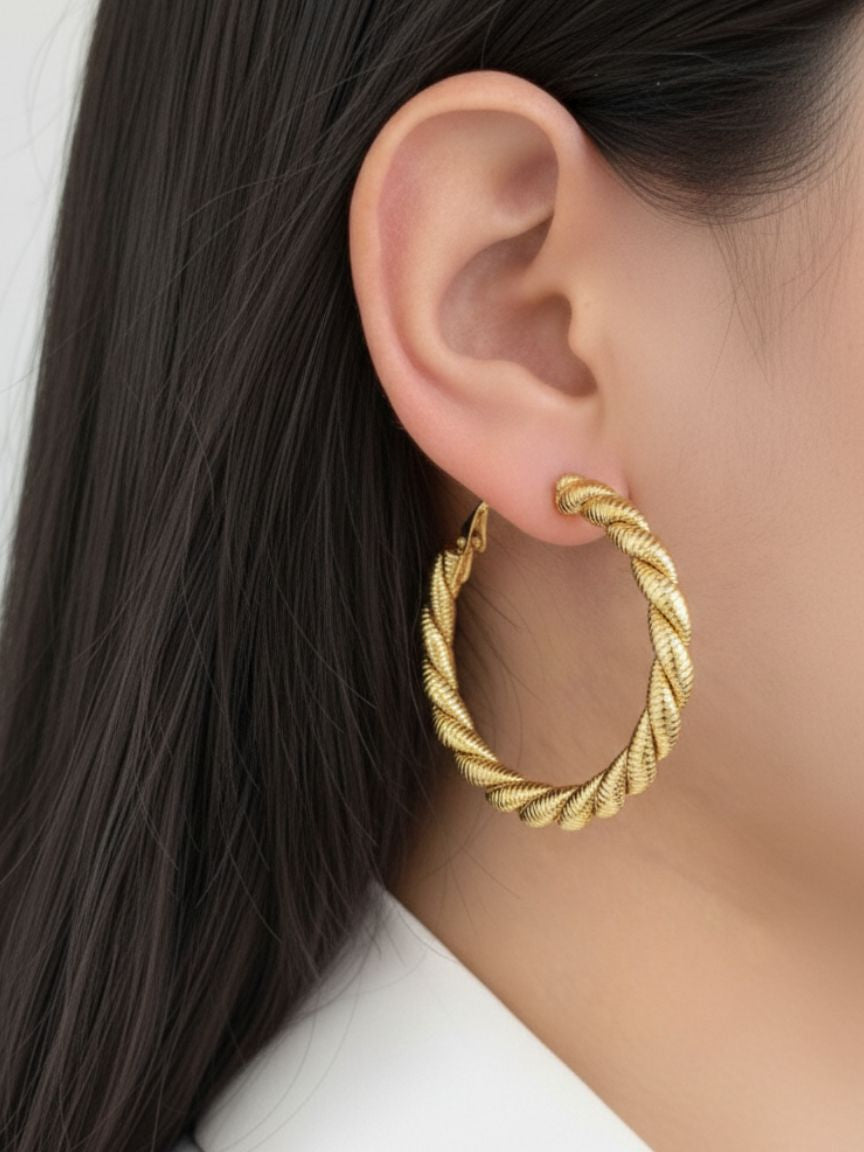 Orecchini Cerchio Torchon Big