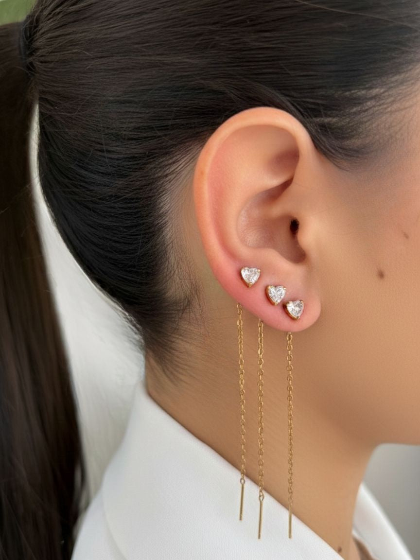 Set orecchini Love White