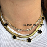 Collana Baguette White