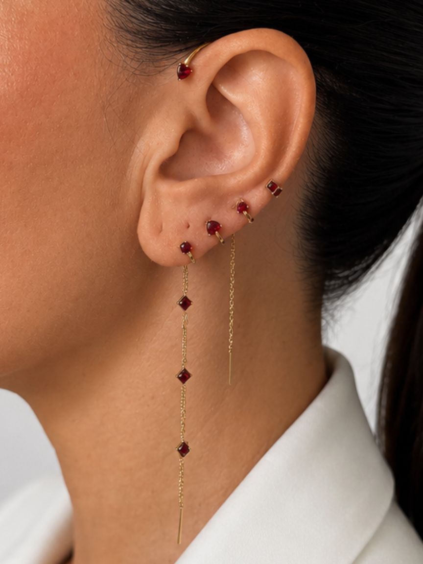 Mono Orecchino Giselle Bordeaux
