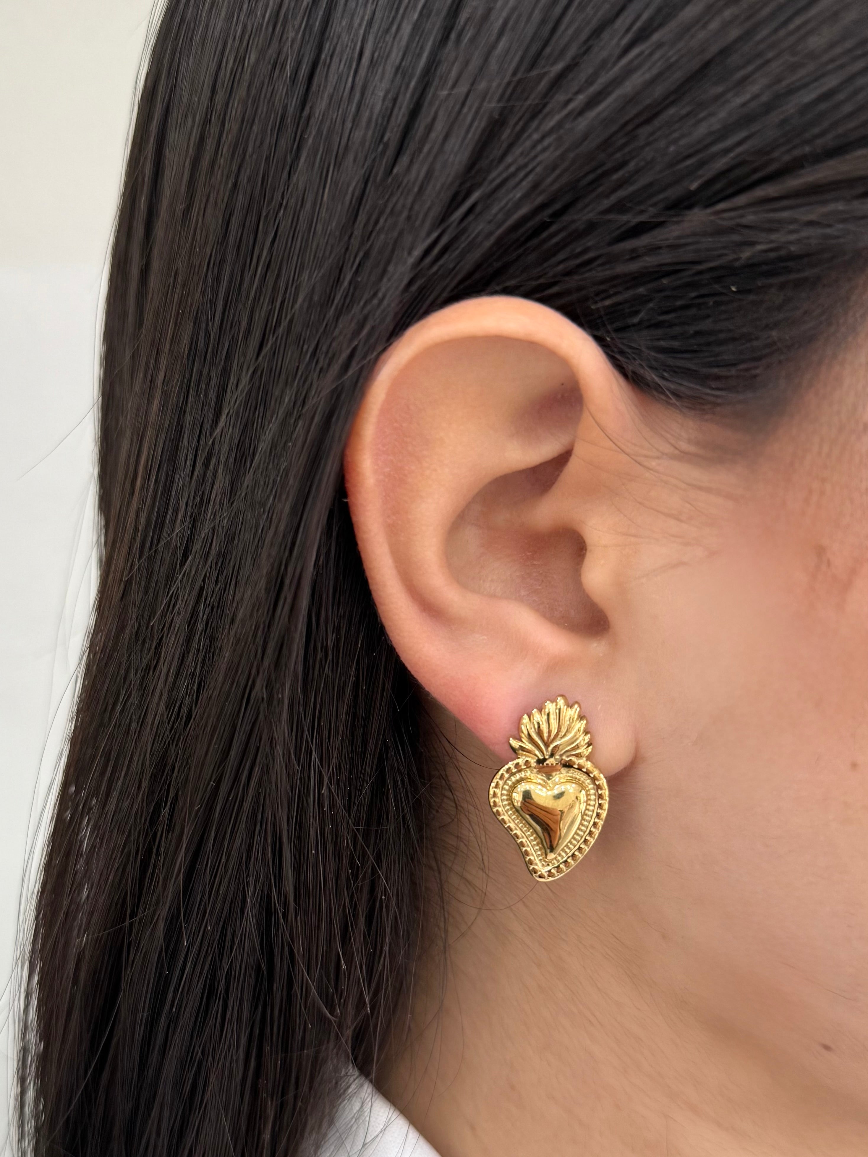 Orecchini Cuore Sacro Medium