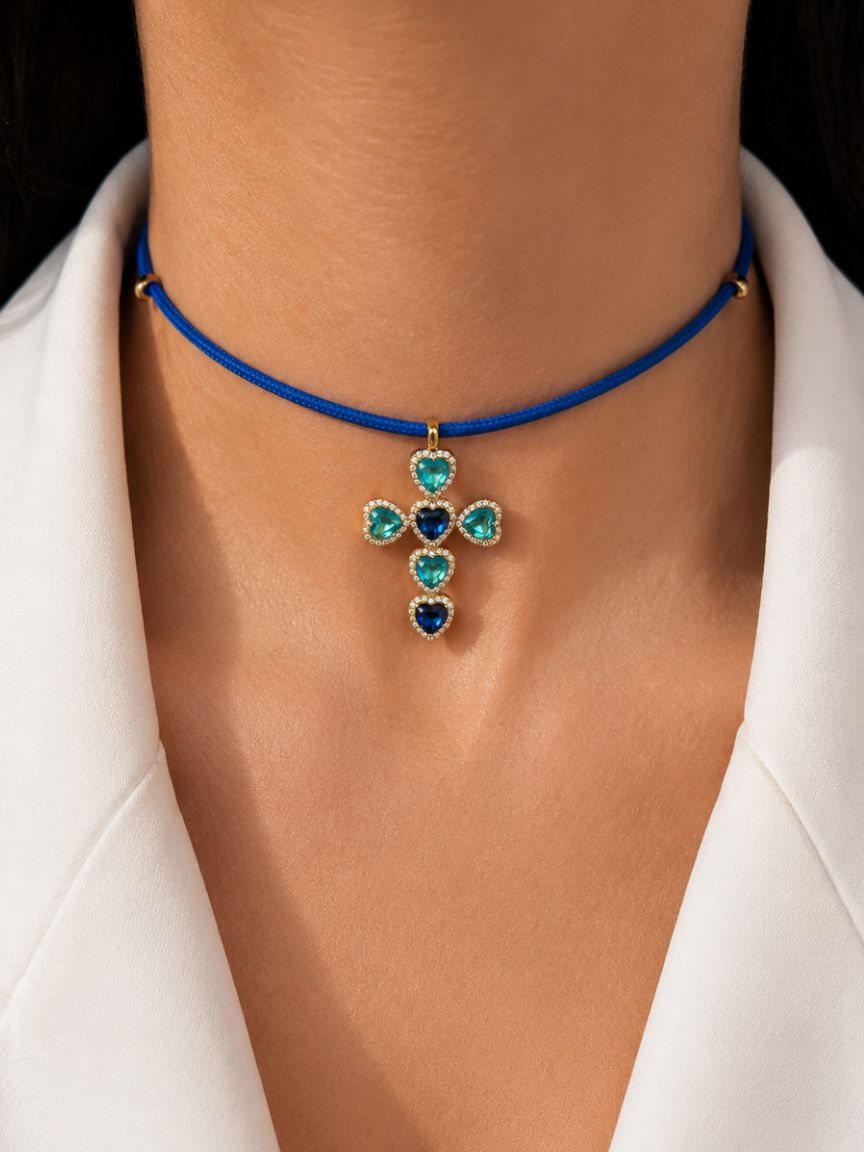 Collana Choker Alma Blu Light