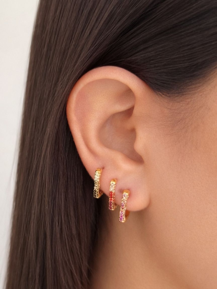 Set Orecchini Corinne Love Pink