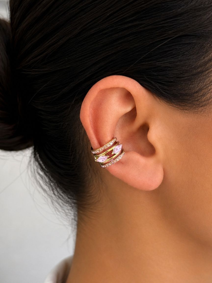 Earcuff Kristal Pink