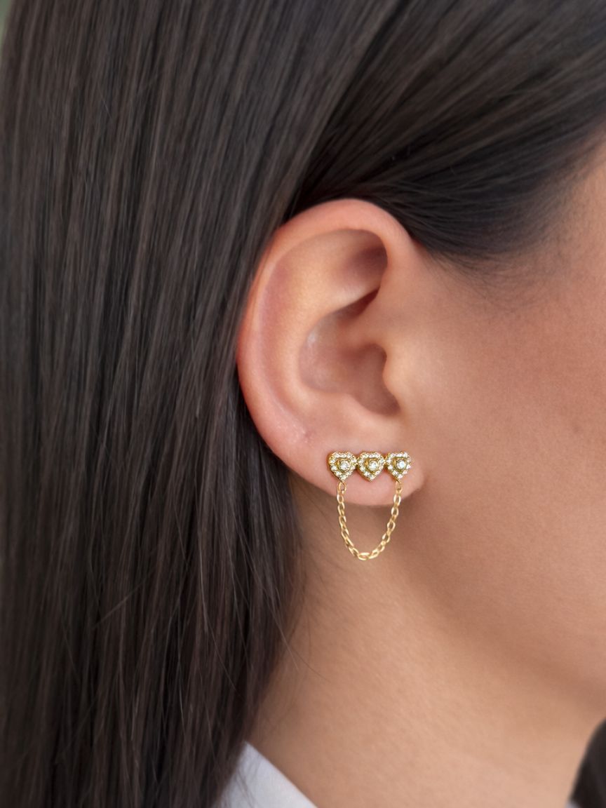 Orecchini Tris love