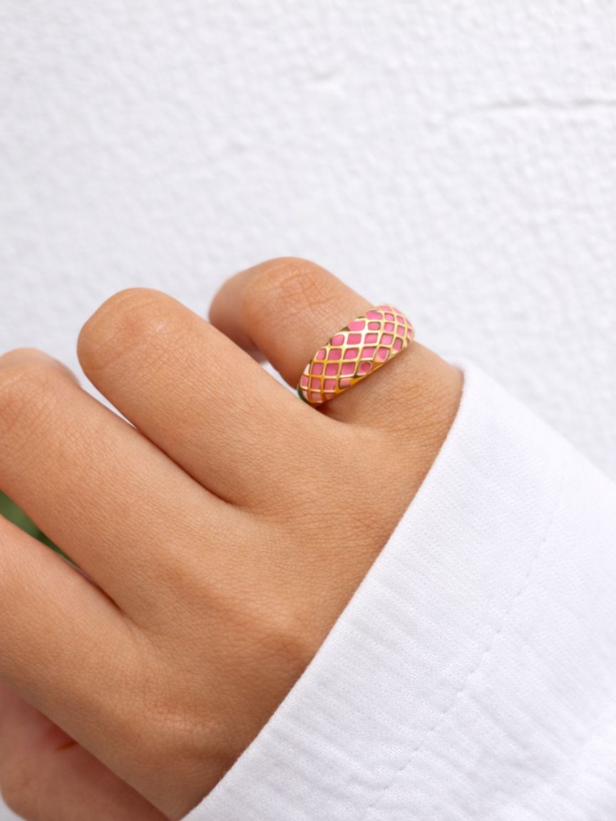 Anello Teca Pink