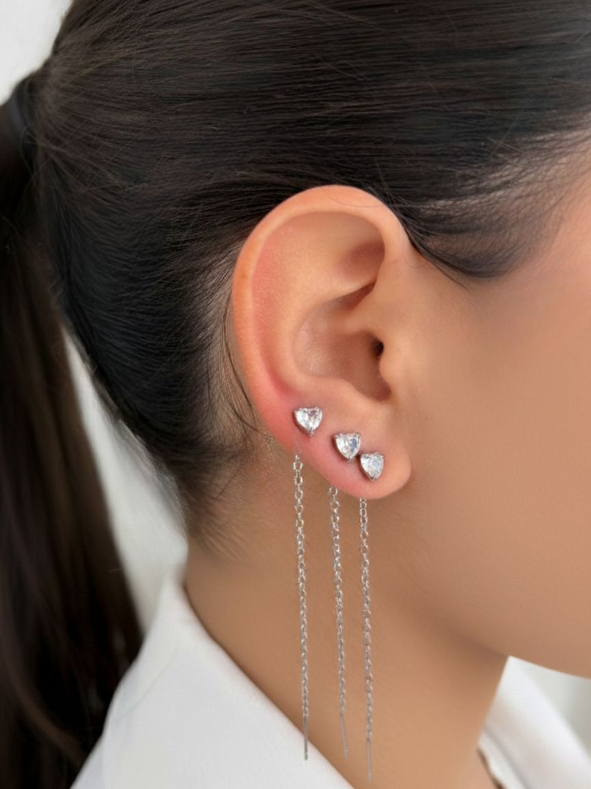 Set orecchini Love White